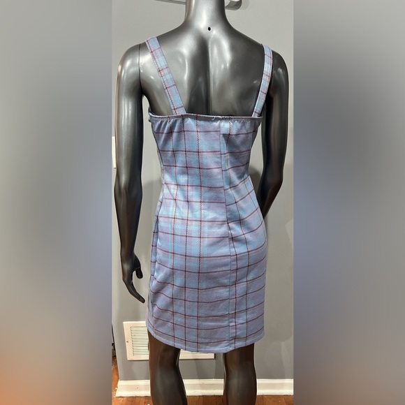 Just Polly Sleeveless Plaid Mini Dress - Picture 11 of 13